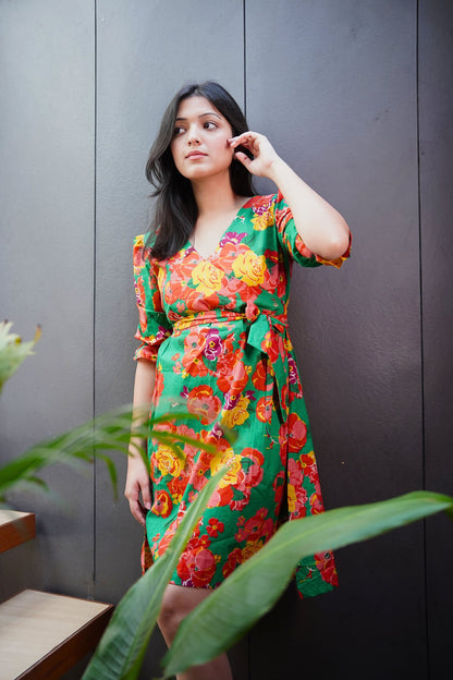 Green Floral Dress