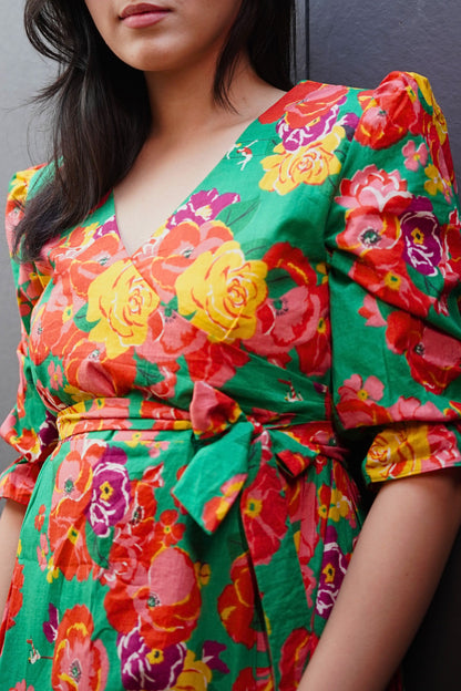 Green Floral Dress