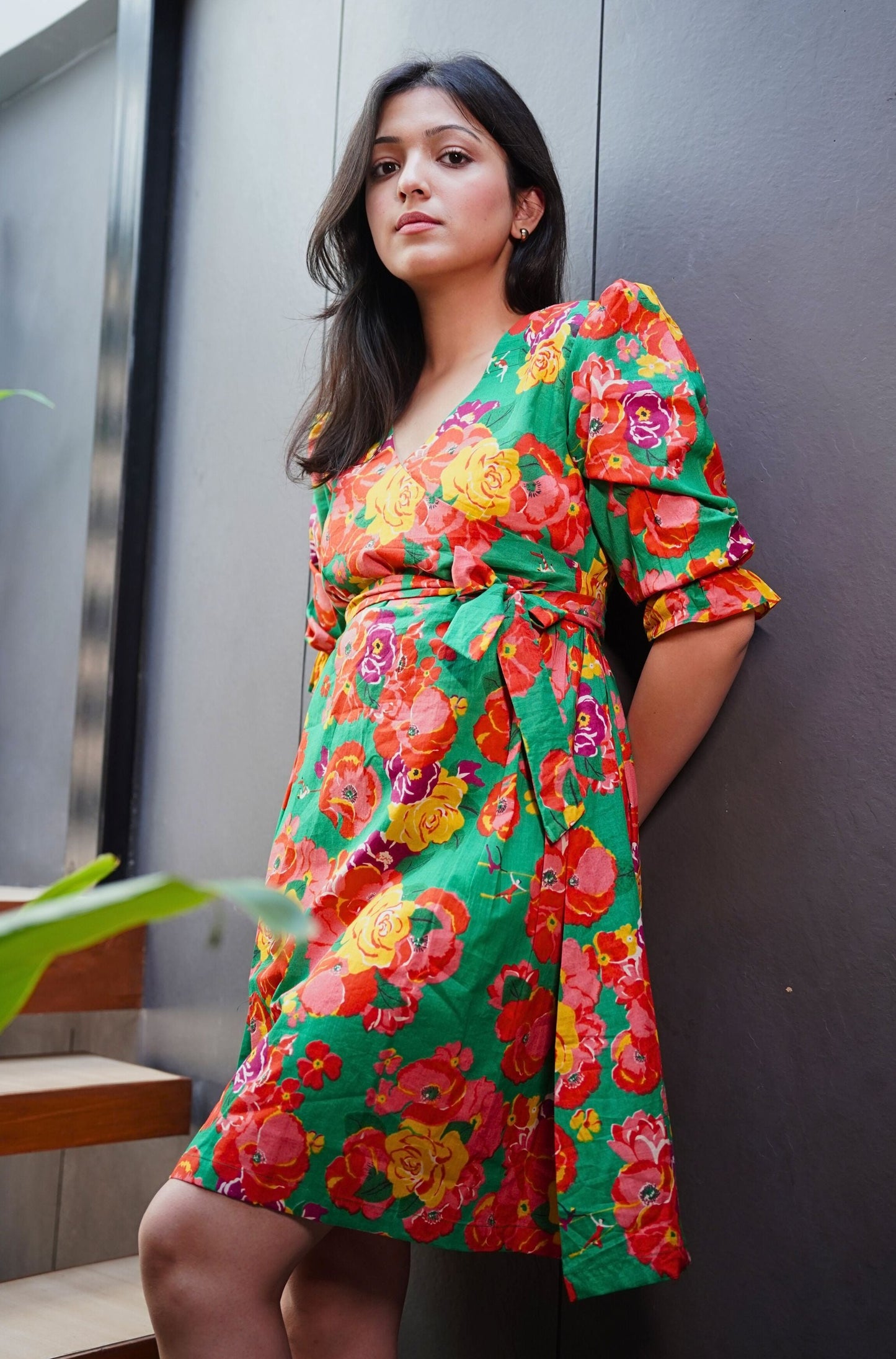 Green Floral Dress