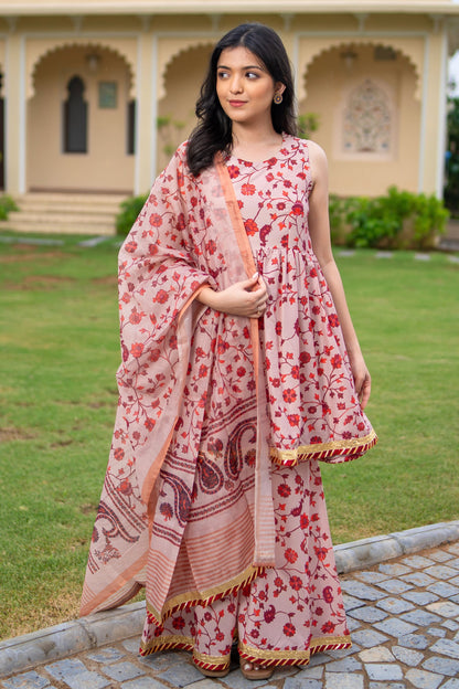 Kalamkari Sharara Suit Set