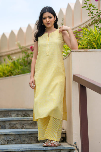 Lemon Yellow Kurta Set