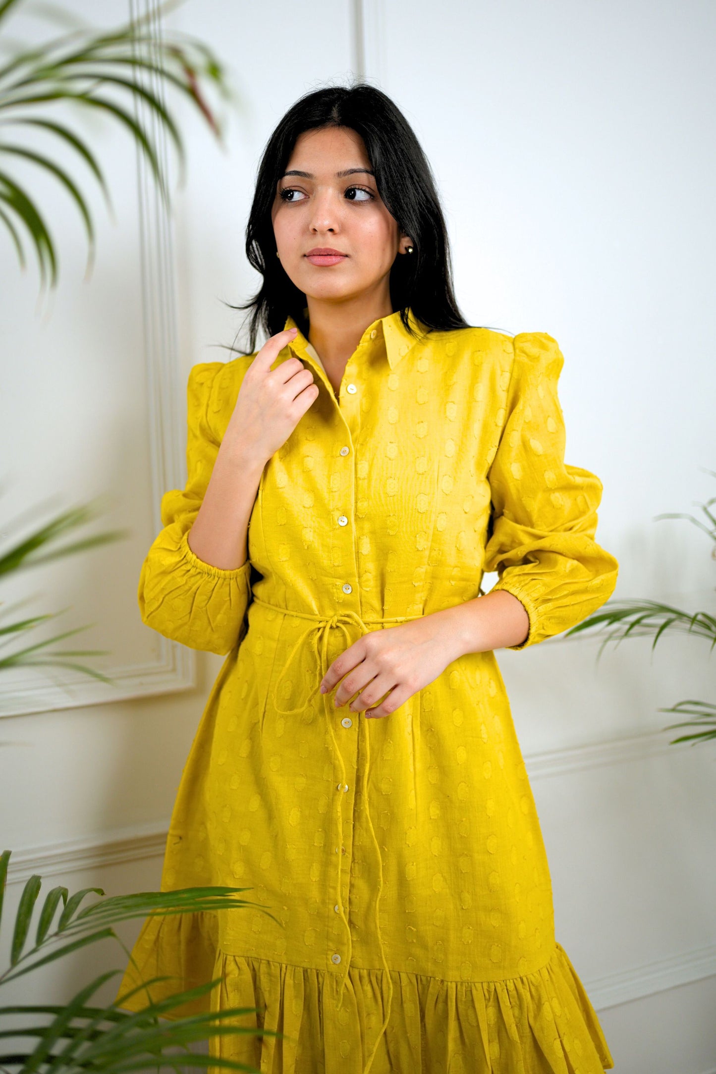 Mustard Shirt Dress