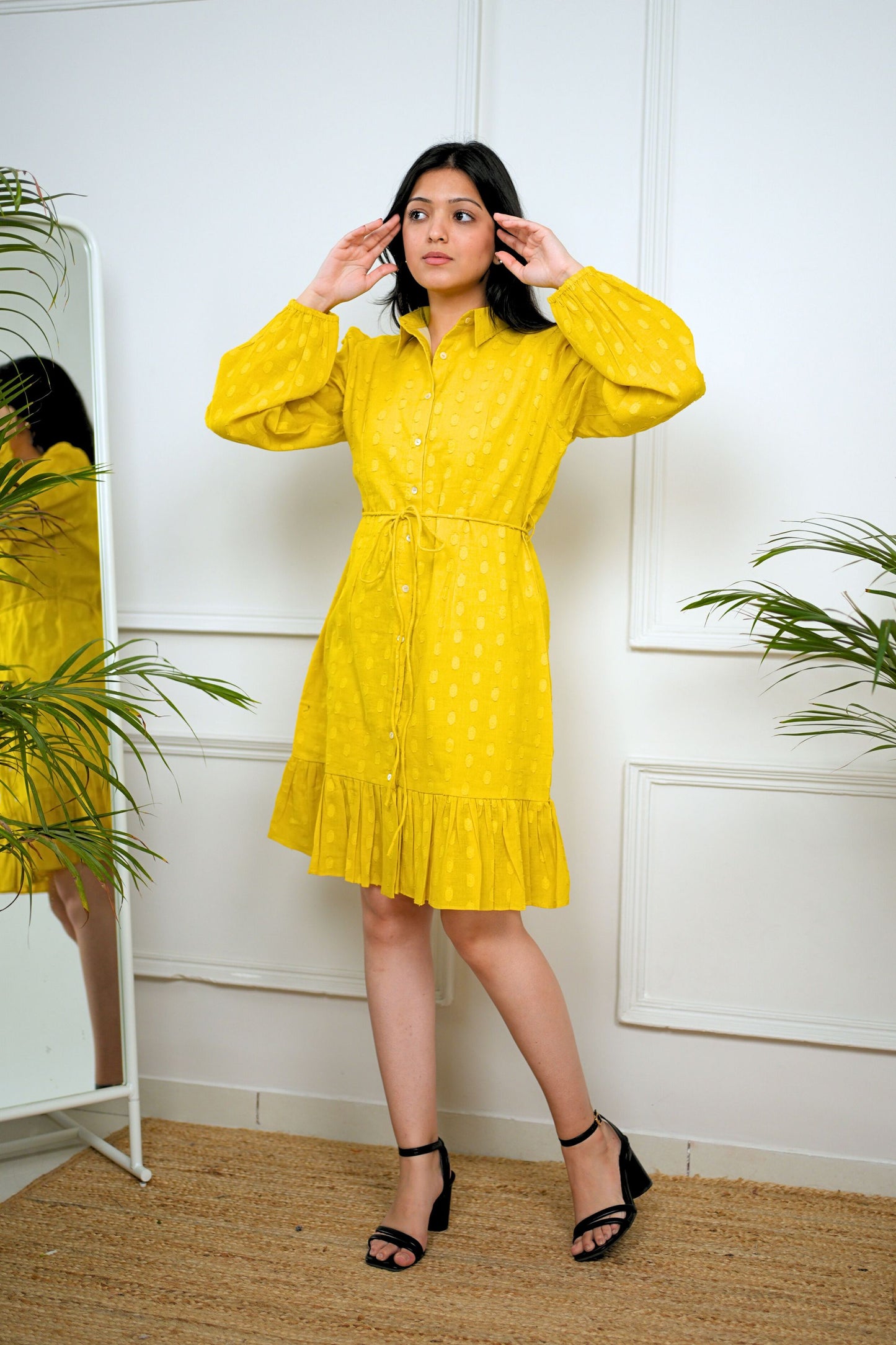 Mustard Shirt Dress