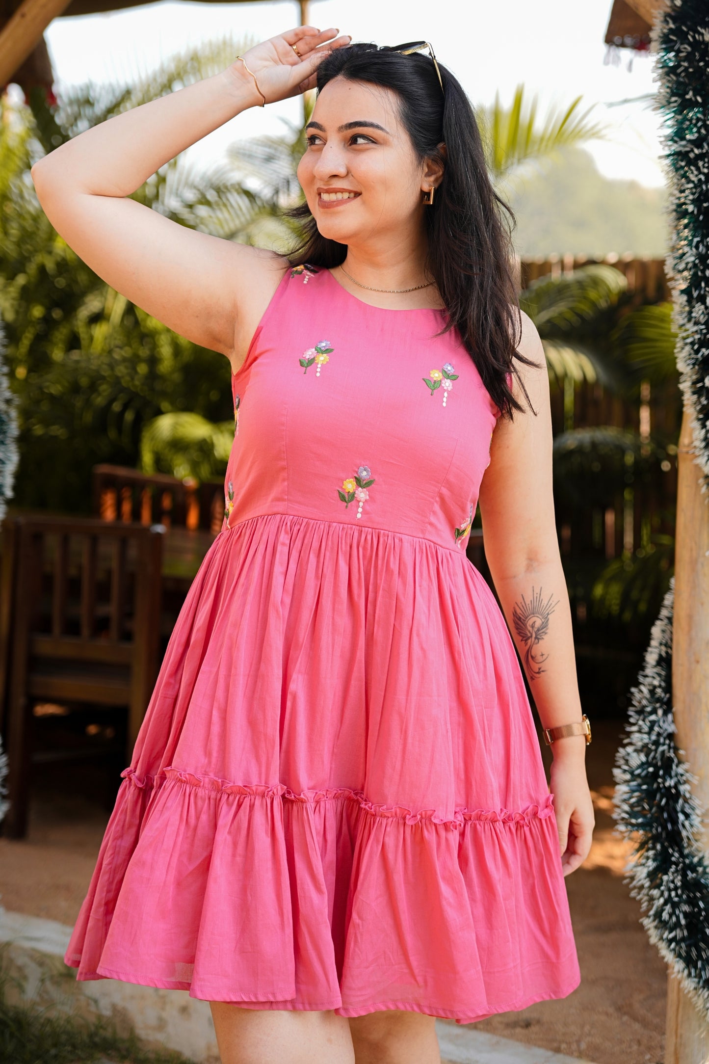 Pretty Pink Short Mulmul Dress