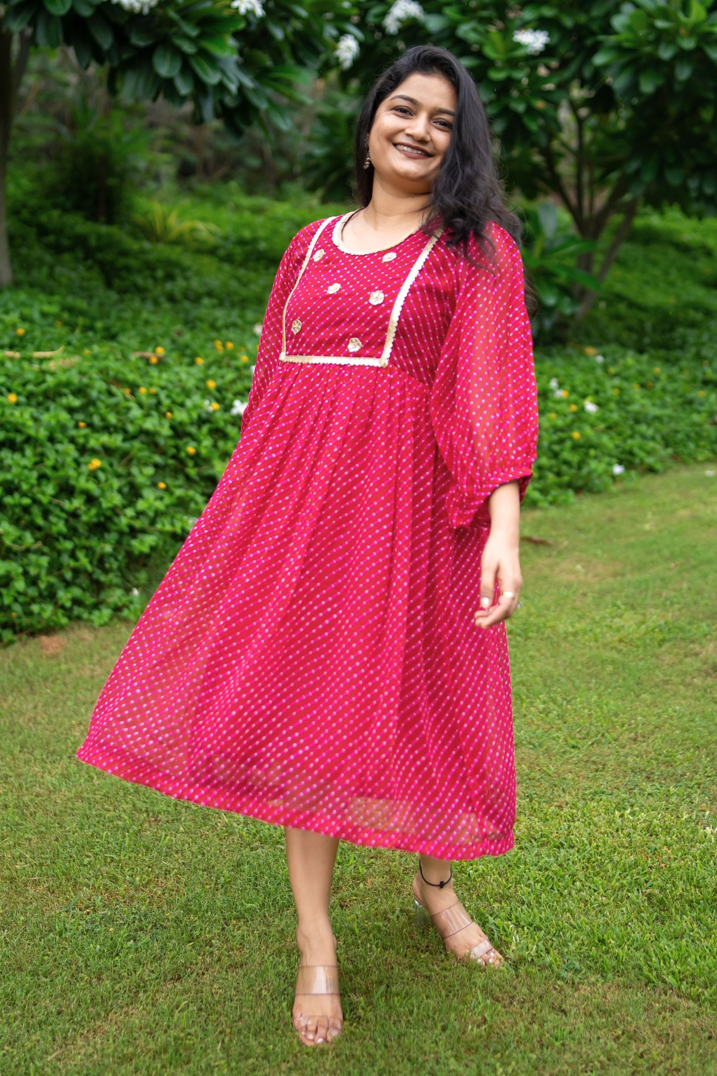 Rose Leheriya Dress