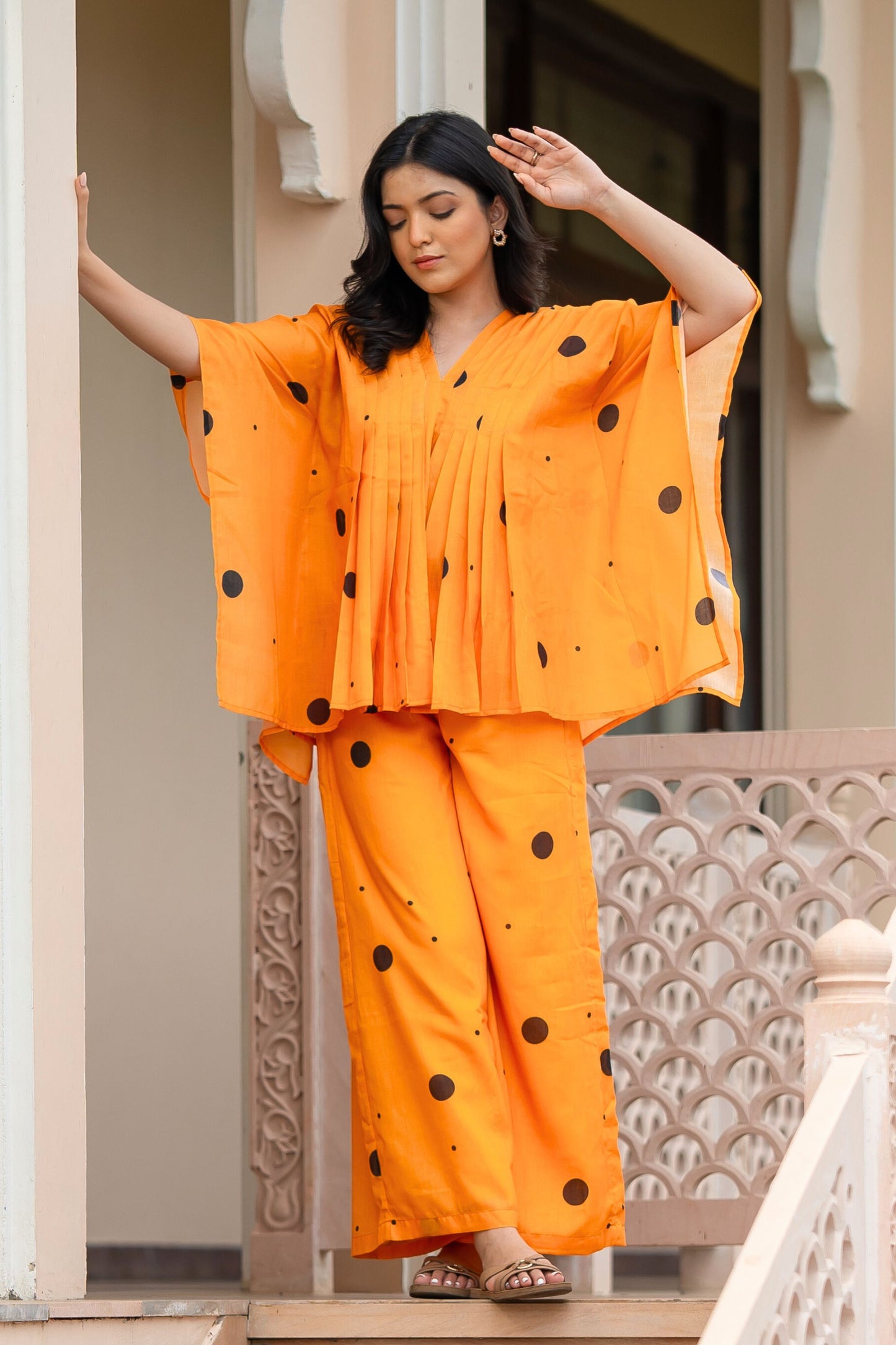 Sunshine Polka Kaftan Coord Set