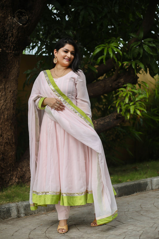 Pink Georgette Suit Set