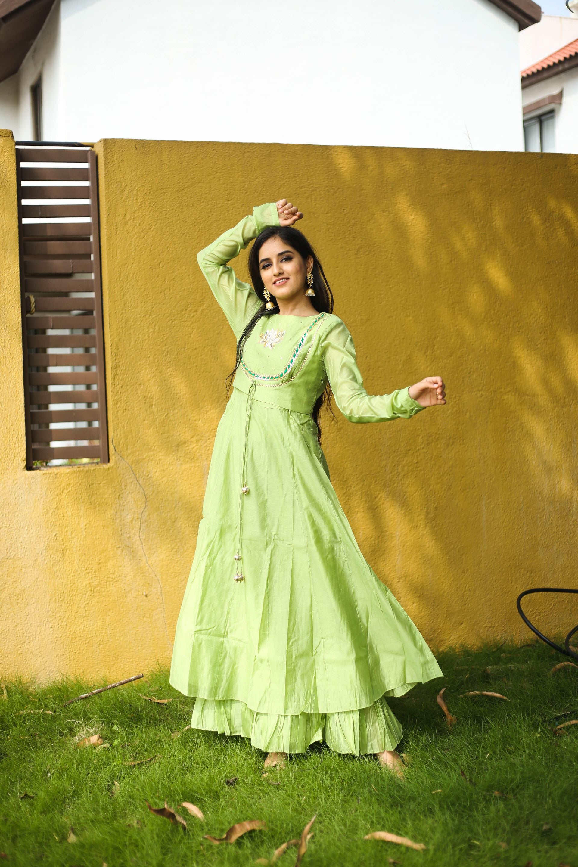 Green apple Traditional Dress Shreetatvam Green apple Traditional Dress Shreetatvam