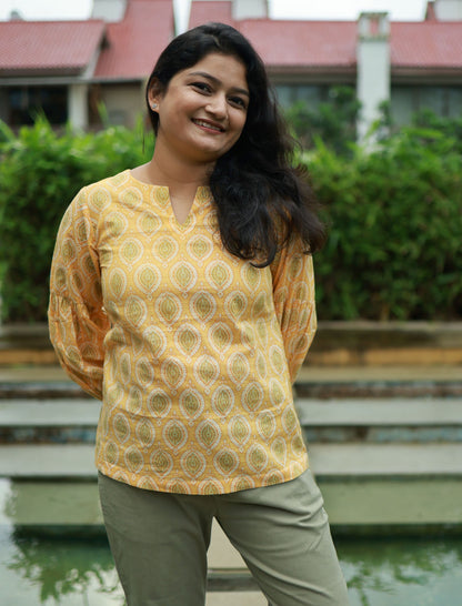 Custard Yellow Classic Top