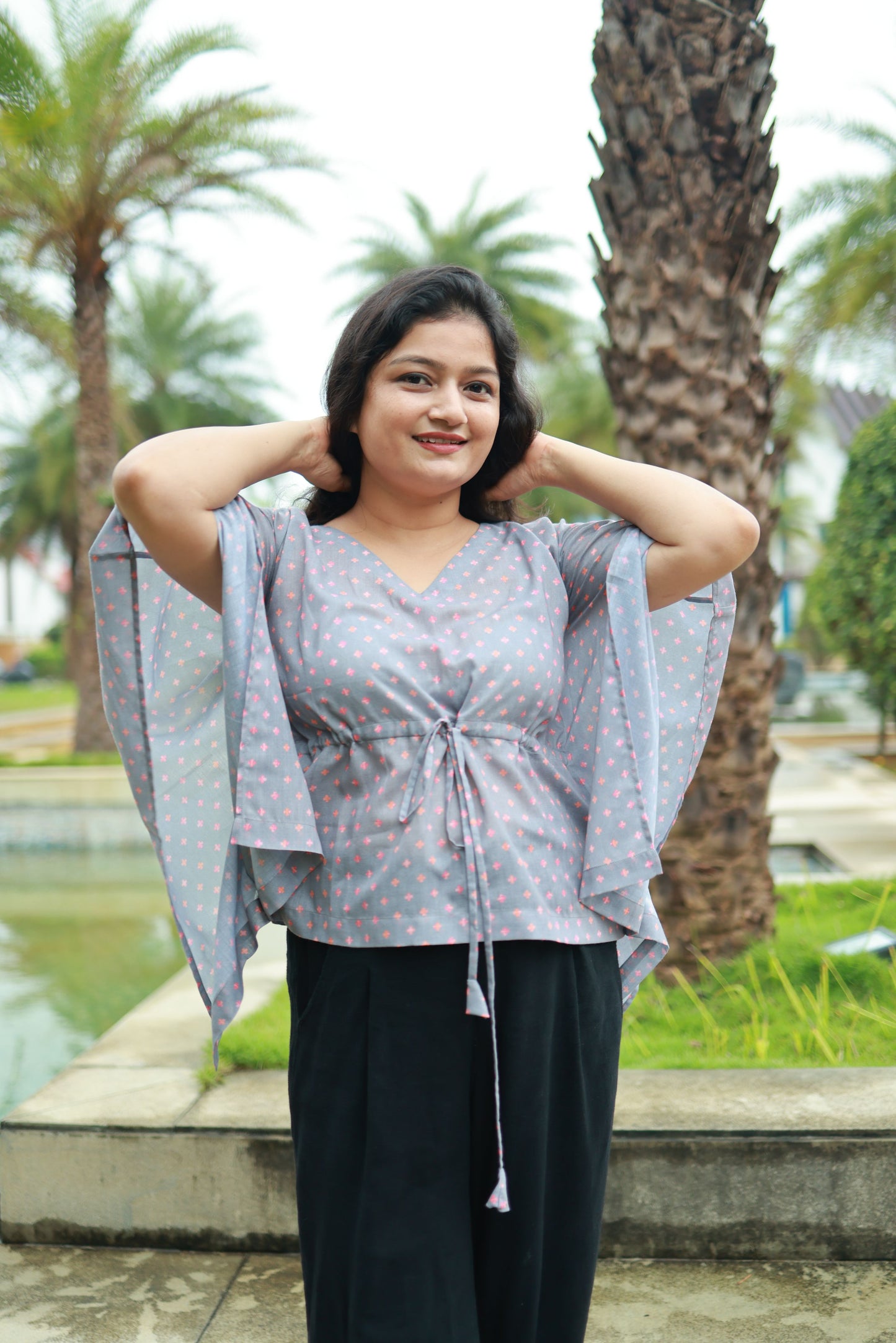 Grey Love Kaftan Top